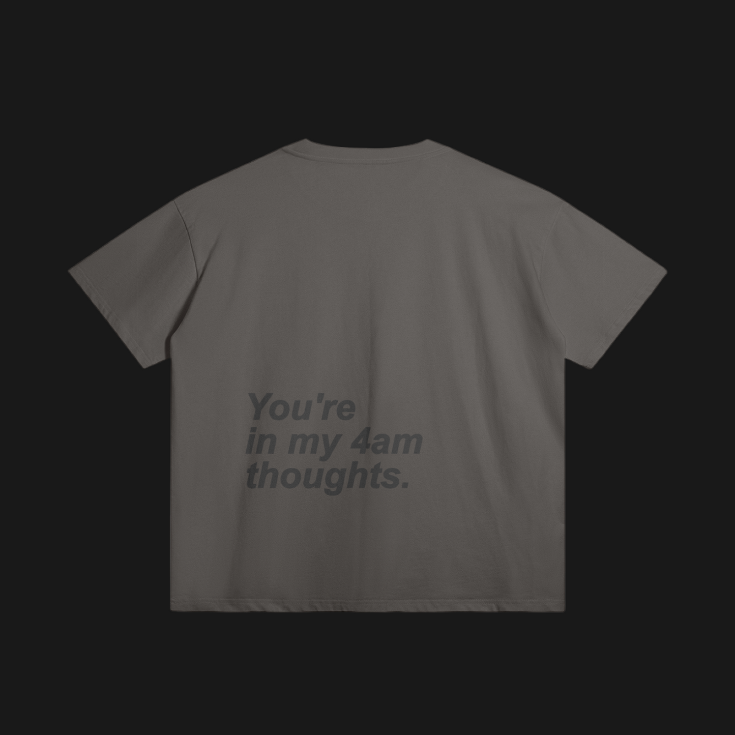 "4am" Oversized Tee (Gray)