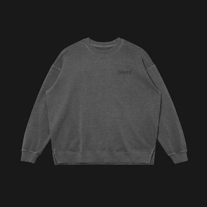 "4am" Heavy Oversized Sweater (Gray)