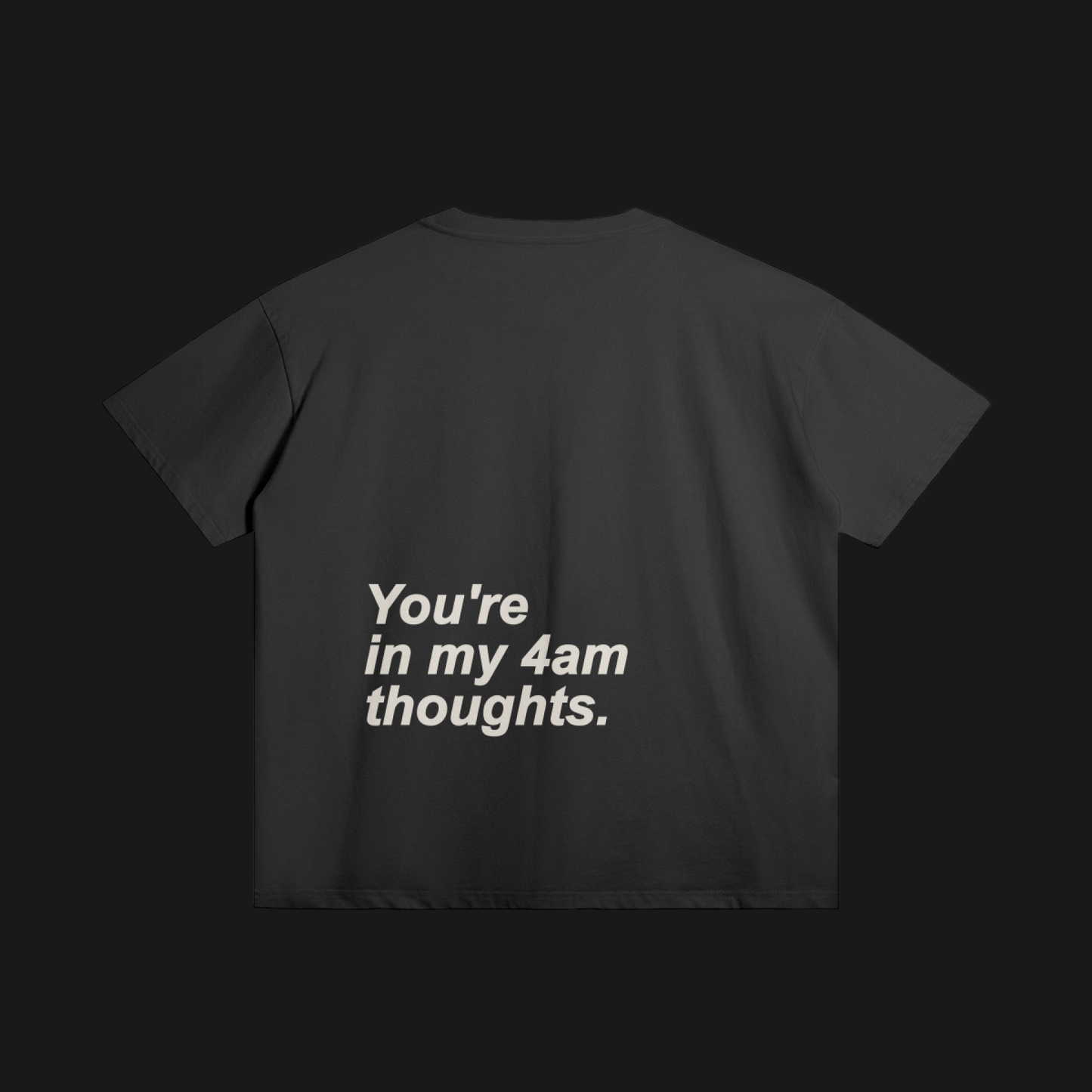 "4am" Oversized Tee (Black)