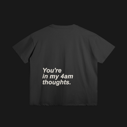 "4am" Oversized Tee (Black)