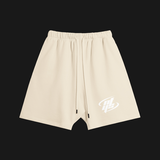 Oversized Fleece Shorts (Cream)