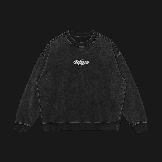 Heavyweight Faded Sweater (Black)