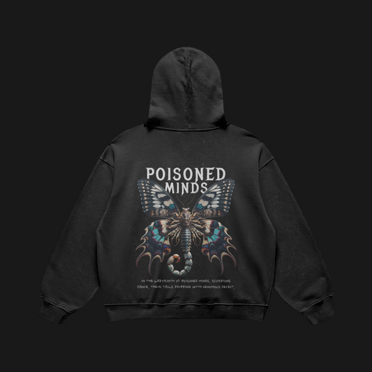 "Poisoned Minds" Heavy Retro Hoodie (Black)