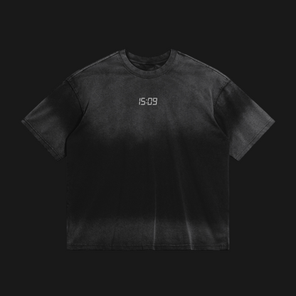 "15:09" Boxy Tee (Black/White)