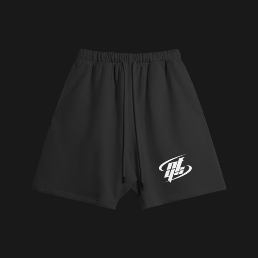 Oversized Fleece Shorts (Black)