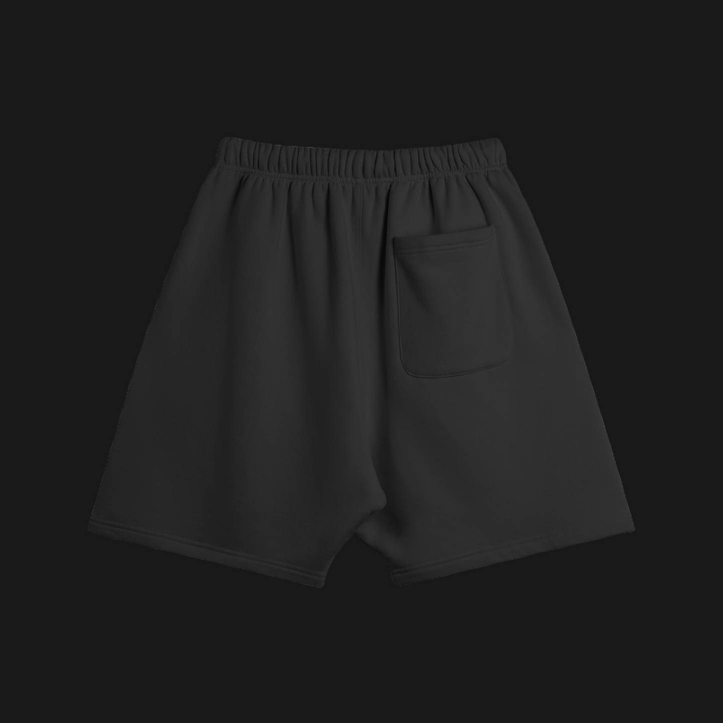 Oversized Fleece Shorts (Black)