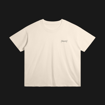 "4am" Oversized Tee (Beige)